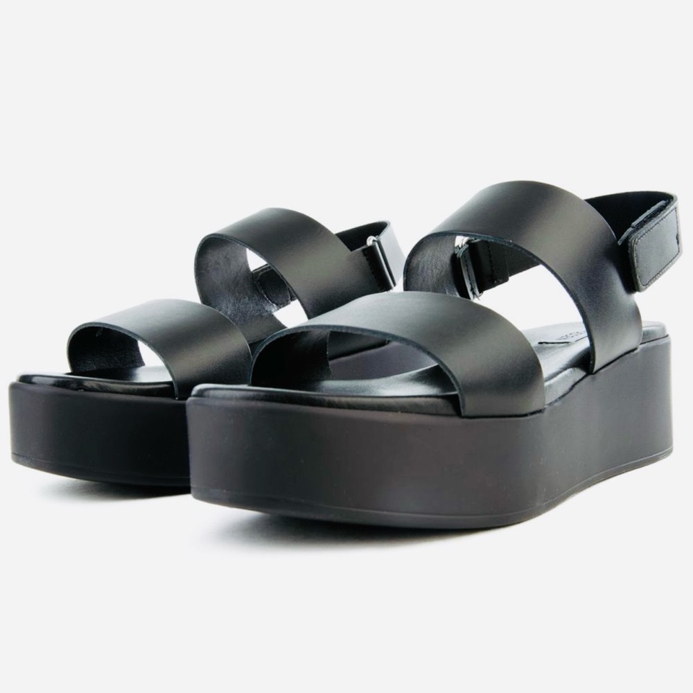 Steve Madden Rachel Black Leather Platform Sandals / Brand new/ Size 9